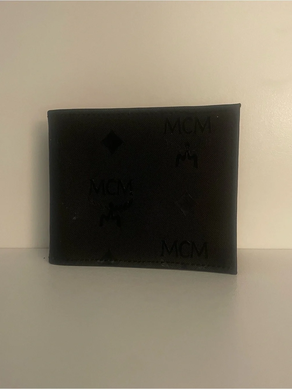 MCM Men's Black Leather Bi-Fold Wallet